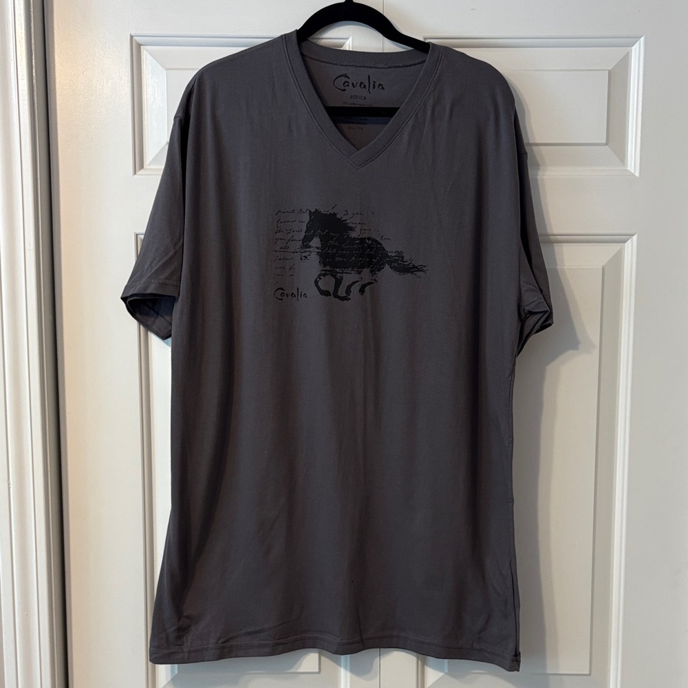 Valia Dark Gray Horse Graphic Tee